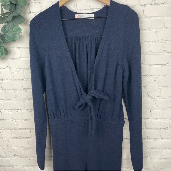 FP BEACH Black Sapphire Navy Lindsay Sweater Knit Jumpsuit OB1369026 size medium - Picture 3 of 11